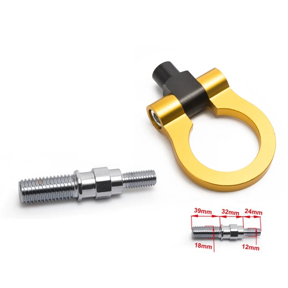 Золотой Япония модели гоночный автомобиль винт алюминиевый CNC буксировочный крюк JDM гонка для Honda Toyota EP-RTH001 - Название цвета: Золотой