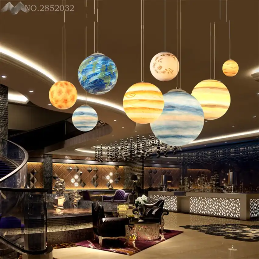 Creative Solar System Hang lamps pendant lights led lights for
