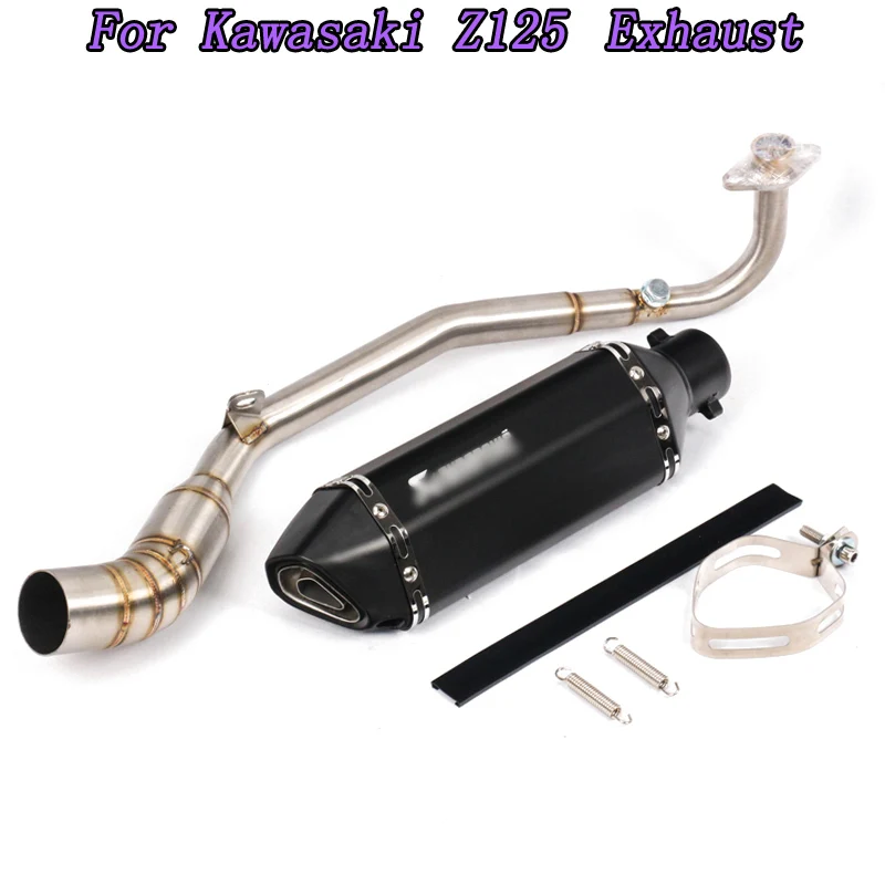Z125 мотоциклетные слипоны выхлопной полный системный глушитель коллекторная труба с подвижным дБ убийца для Kawasaki Z125 выхлопная труба - Цвет: D