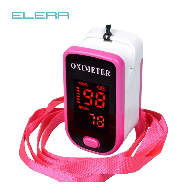 

ELERA SH-K4 Pulse Oximeter Oximetro de pulso de dedo LED Display Saturometro Pulsioximetro Pink Color Free Shipping