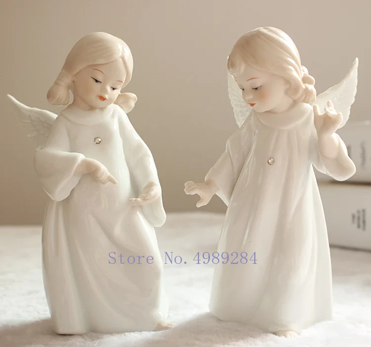 

Nordic Creative ceramics angel Cute girl Modern home Decorative decoration Children's bedroom Decorative crafts Figurine