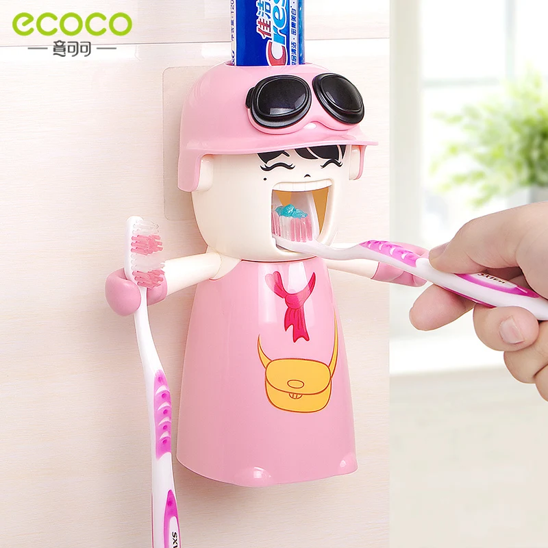 Halley Girl Toilets Suit Toothbrush Automatic Squeeze Toothpaste Out Of A Tube Suction Wall Brush One 's Teeth Cup Gargle | Дом и сад
