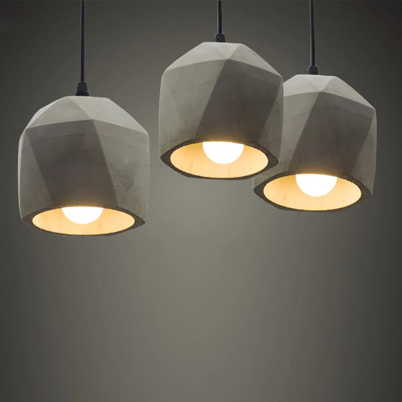 Винтажная 5 стилей цементная Подвесная Лампа 220v E27 Светодиодный светильник с выключателем осветительная арматура для гостиной спальни ресторана