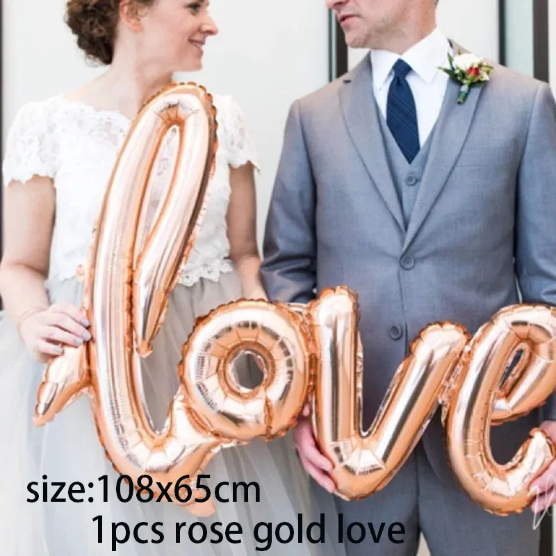 1pcs rose gold love 10 шт., 18 дюймов, розовое золото, красная фольга, сердце, шары, свадьба, гелиевый надувной шар, металлик, свадьба, день рождения, Декор, подарки - Цвет: 1pcs rose gold love