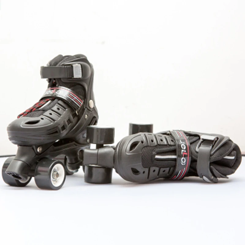 الأطفال الكبار اثنين خط الأسطوانة الزلاجات 4 عجلات صف مزدوج التزلج Patines الاطفال بو عجلات قابل للتعديل الأسطوانة أحذية رياضية IB42
