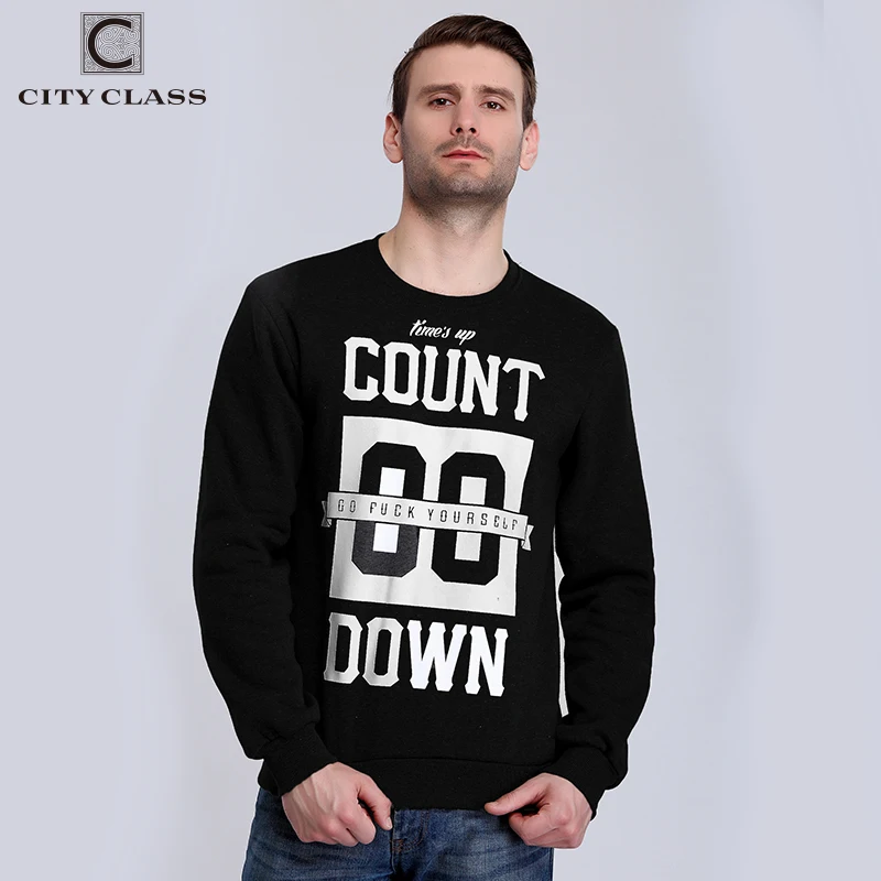 

CITY CLASS 2017 Spring Autumn Men's Sweatshirts of Brand Clothing Harajuku Hip Hop Hoodies for Male Outerwear Print Letter 2760