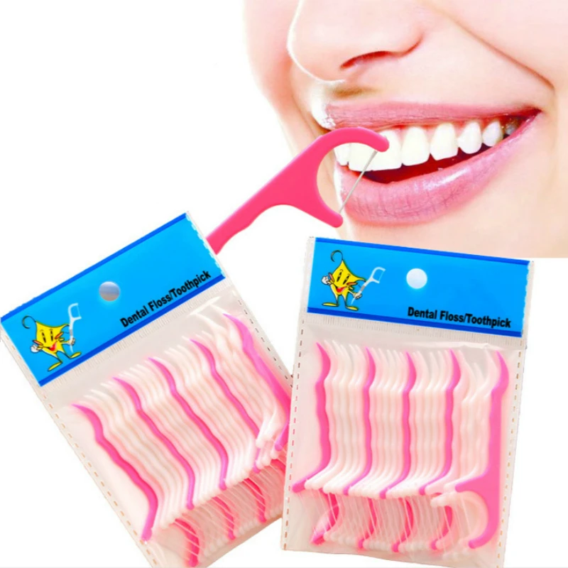 Buy 100pcs Dental Floss Interdental Brush Teeth Stick