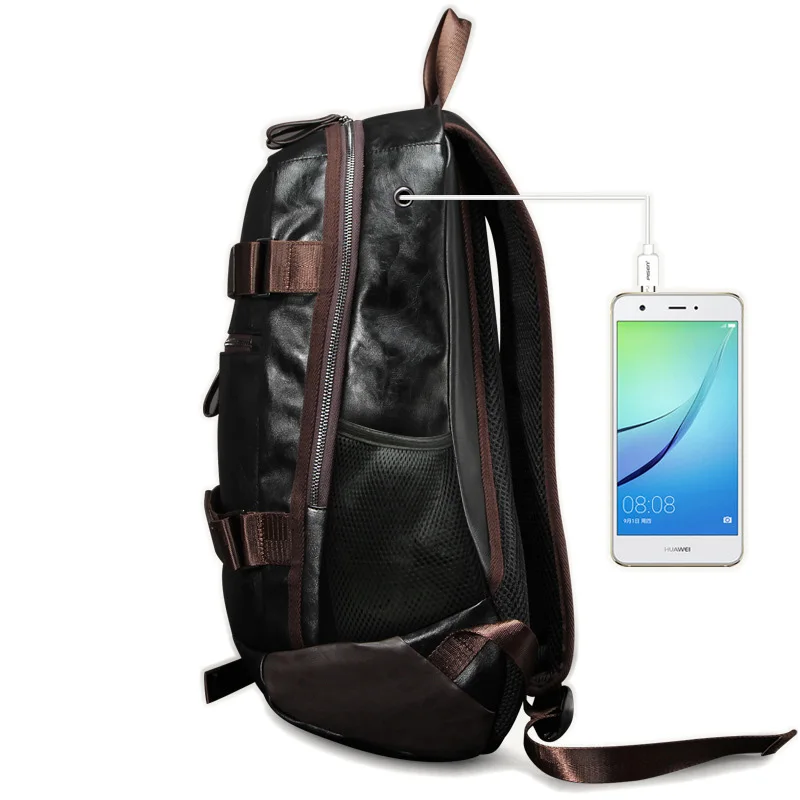 Vintage hombres Mochila de cuero de viaje Portátil Bolsa para escuela de adolescentes mochilas hombre Patchwork Mochila negro XA129WC Vintage hombres Mochila de cuero de viaje Portátil Bolsa para escuela de adolescentes mochilas hombre Patchwork Mochila negro XA129WC