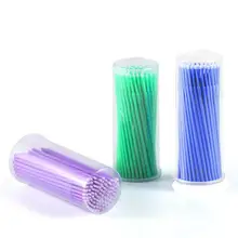 Микрощетки шт./бутылка Microblading 100 ватные палочки Lint перманентные принадлежности для татуажа Microbrush Красота Девушка