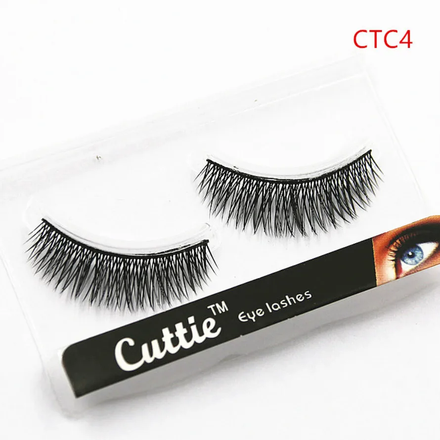 New 1 Pair Thick Cross False Eyelashes Korea Natural Nude Makeup Long Mink Handmake Eye Lashes Kit Gift #CTC4 | Красота и здоровье