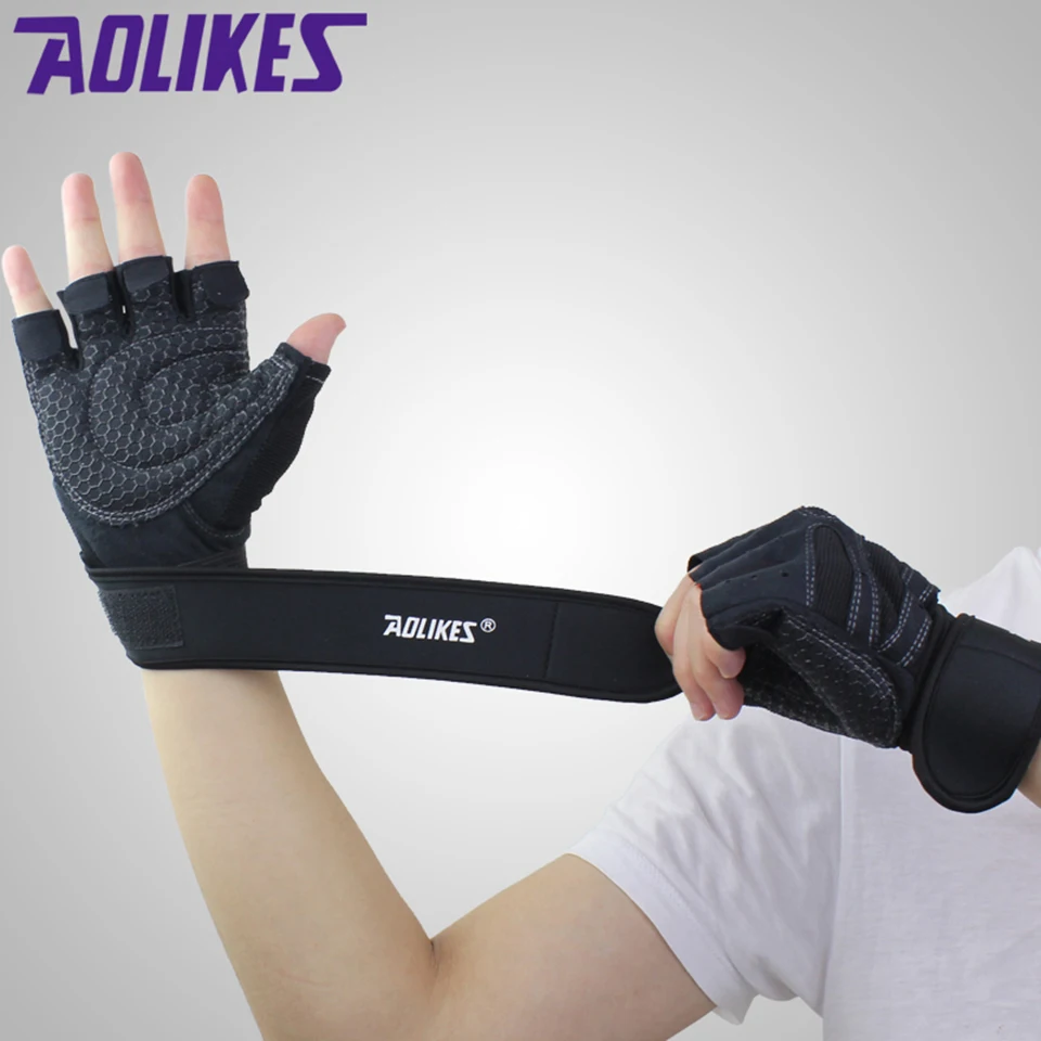 Aolikes قفازات التدريب ياقة الجسم تنمية المهارات multifunction الرجال النساء امتصاص العرق قفازات المقاومة الاثقال