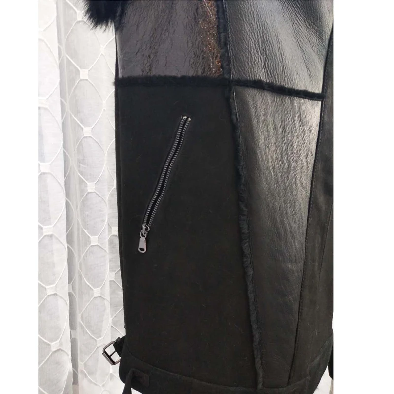 Real sheep fur coat women sleeveless genuine lamb fur leather vest famale sheepshearing fur vest woman winter jacket free ship Coats