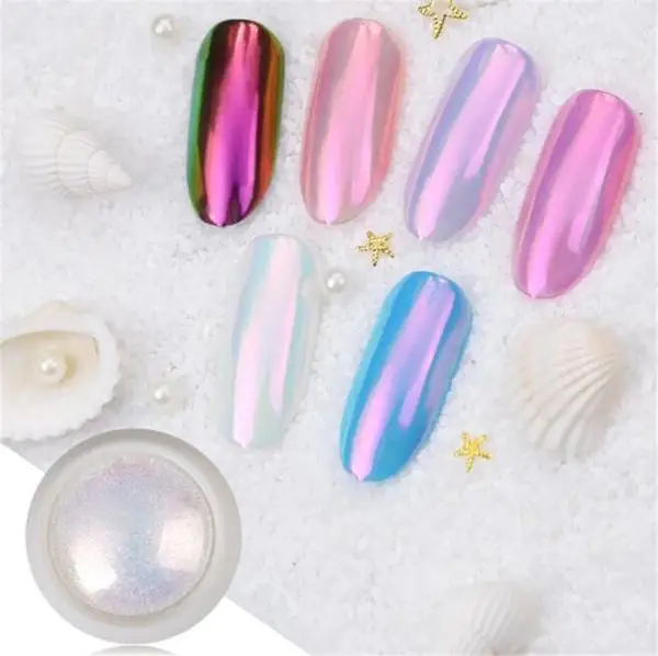 

Nail Glitter Powder Pearl Shell Shimmer Powder DIY Nail Art Colorful Pearl Pigment Nails Decoration