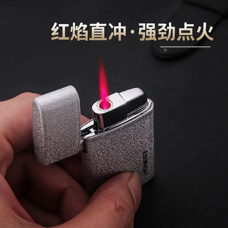 

Ultra-thin Environmental Windproof No Gas lighters individuality creative cigarette Jet Butane Torch Cigar Vitage Scrub lighter