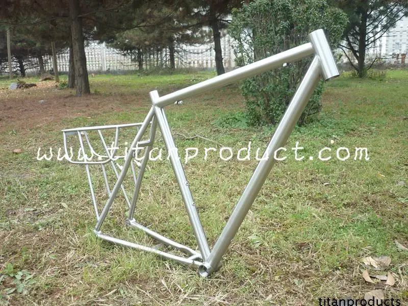 Discount Titanium cross/touring bicycle frame with welded rack 8 Discount Titanium cross/touring bicycle frame with welded rack 8