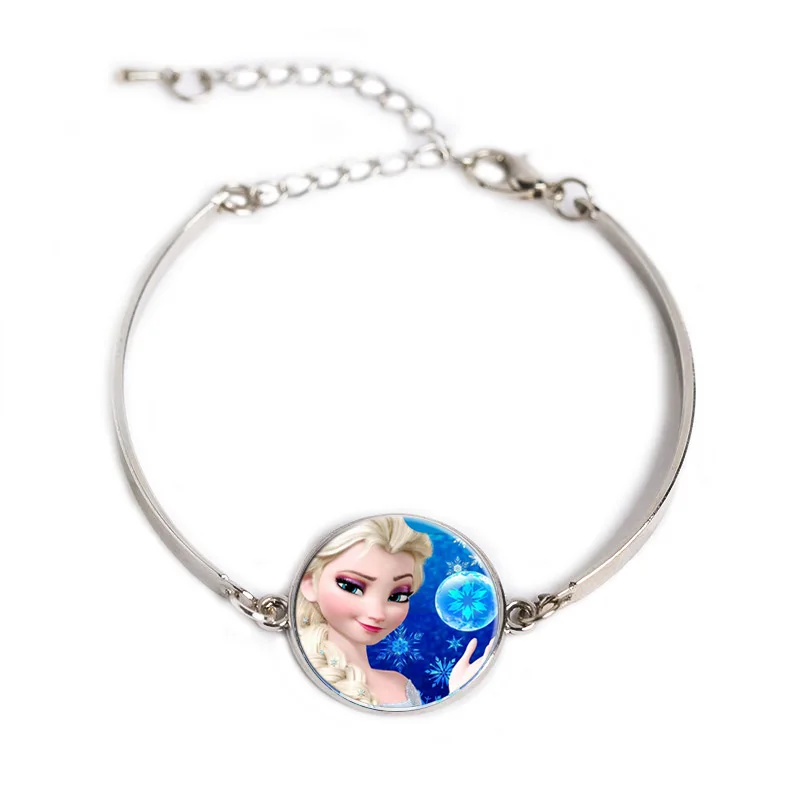 

Fashion-selling Classic anime cartoon Queen Elsa bracelet pretty Snow Queen bracelets romantic prince and princess jewelry girls