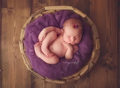 20 цветов 60*60 см пушистое шерстяное Флисовое одеяло для новорожденных корзина с наполнителем для новорожденных реквизит для фотосессии супер мягкие одеяла для младенцев - Цвет: purple