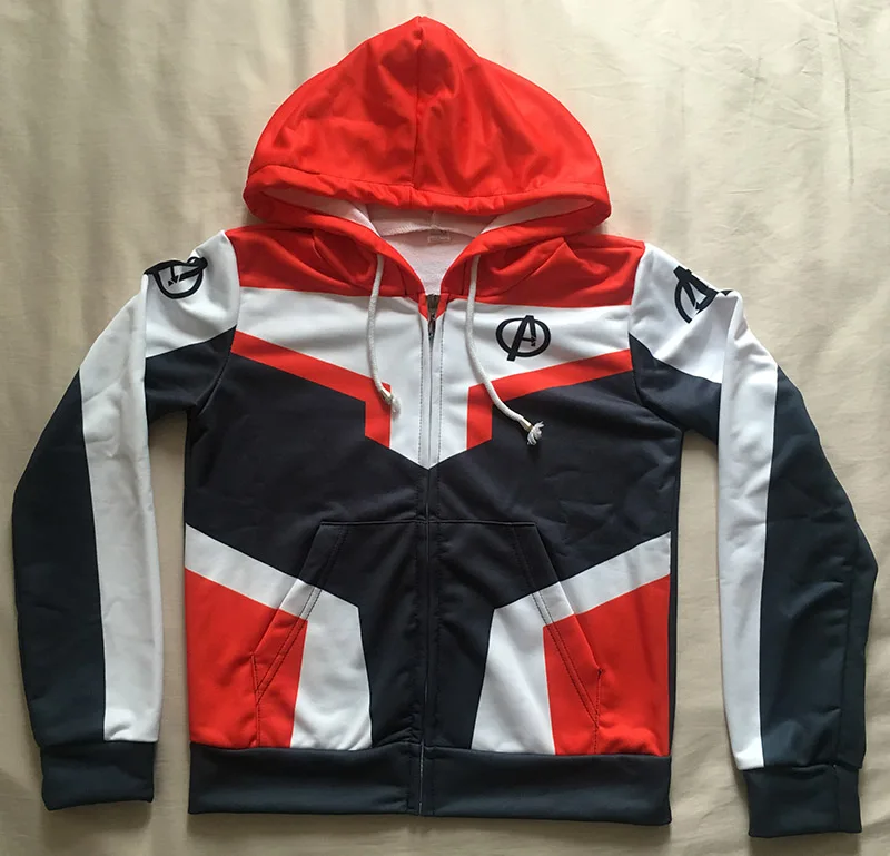 Kids Adult Avengers Endgame Quantum Realm Hooded Hoodies Sweatshirt Jacket Advanced Tech Embroidery Cosplay Costumes