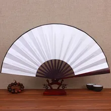 Коричневый цвет кости Шелковый веер большой джентльмен веер глубокий цвет черный желтый лицо красный античный Шелковый веер Студенческая каллиграфия Подарочный веер