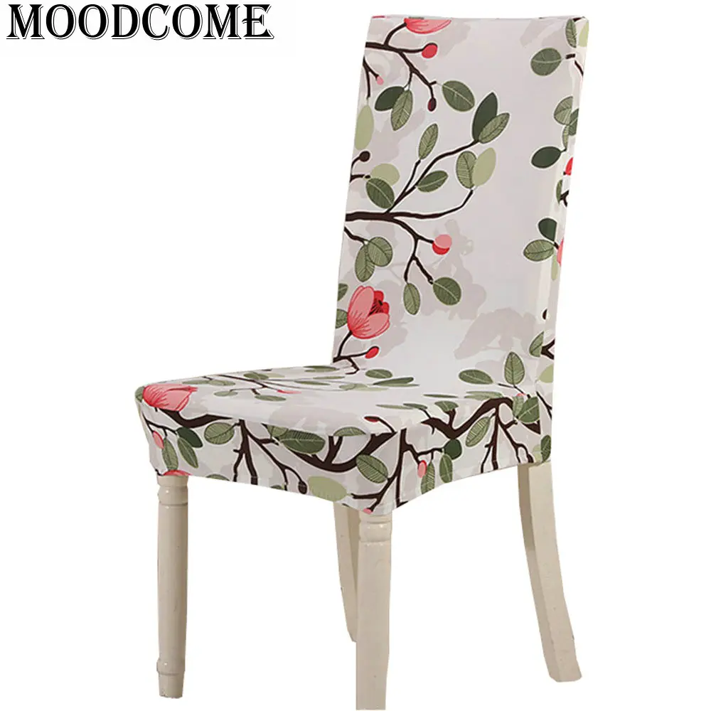 tree flower printed chair cover stoel hoes eetkamer elastic soft capa