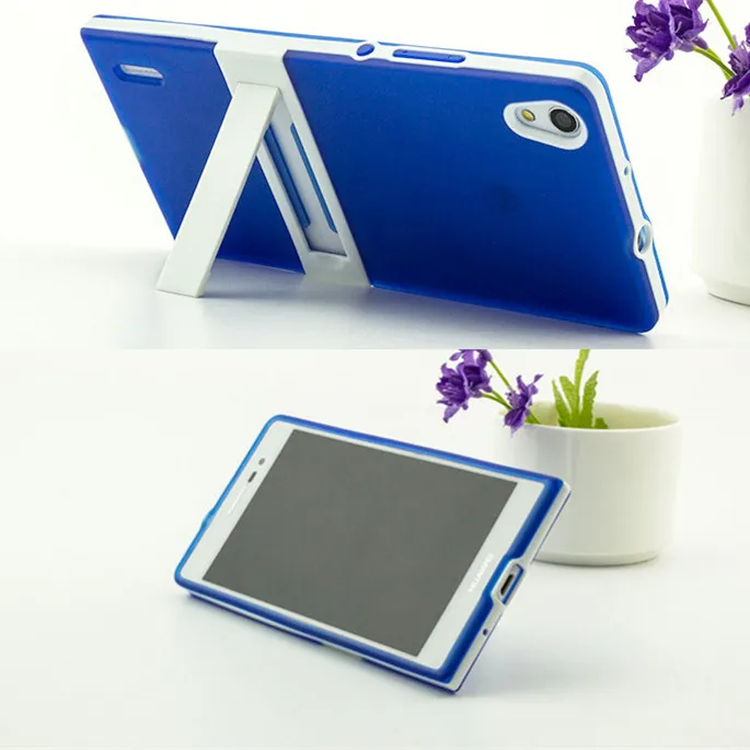

YY Ultrathin TPU Case For Huawei Ascend P7 cover with Stand funtions back cover housing For Huawei P7 capa fundas