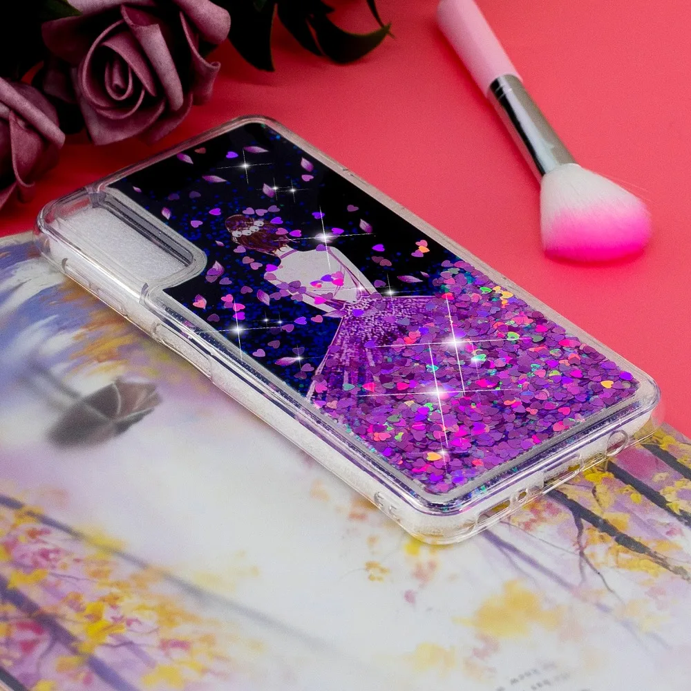 Блестящий чехол для Samsung Galaxy S7 edge S8 S9 Plus TPU Bling Love Heart A30 A50 A70 M20 M30 |