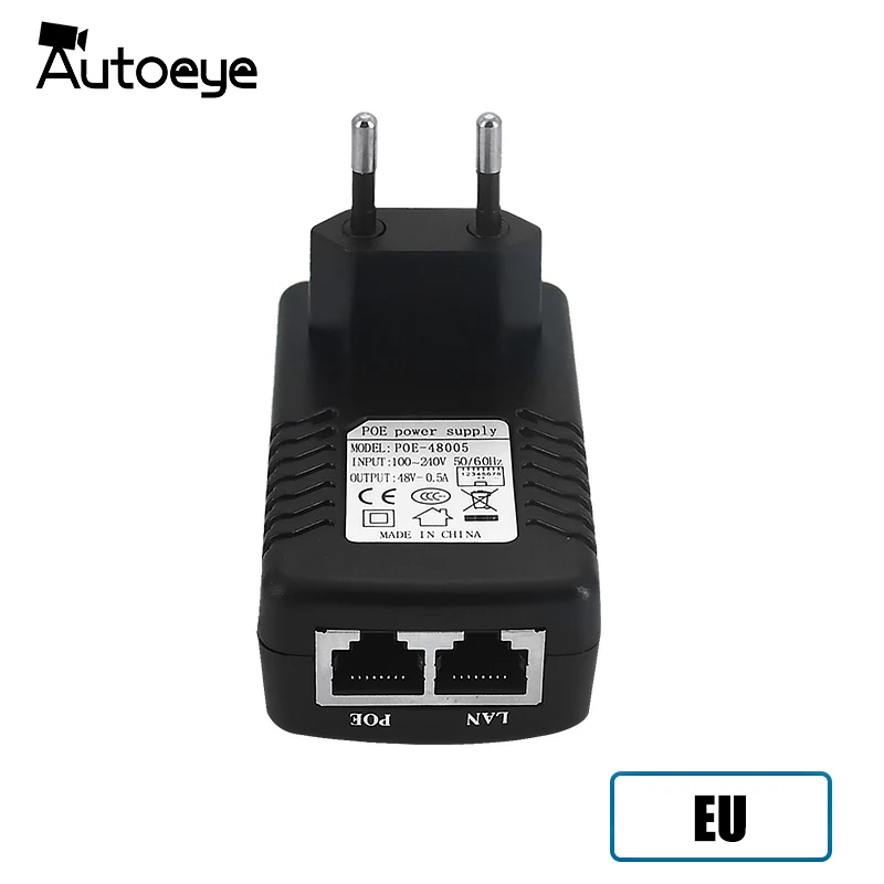 Autoeye POE инжектор Ethernet CCTV адаптер питания 15,4 Вт, POE pin4/5(+), 7/8(-) совместим с IEEE802.3af для CCTV ip-камер