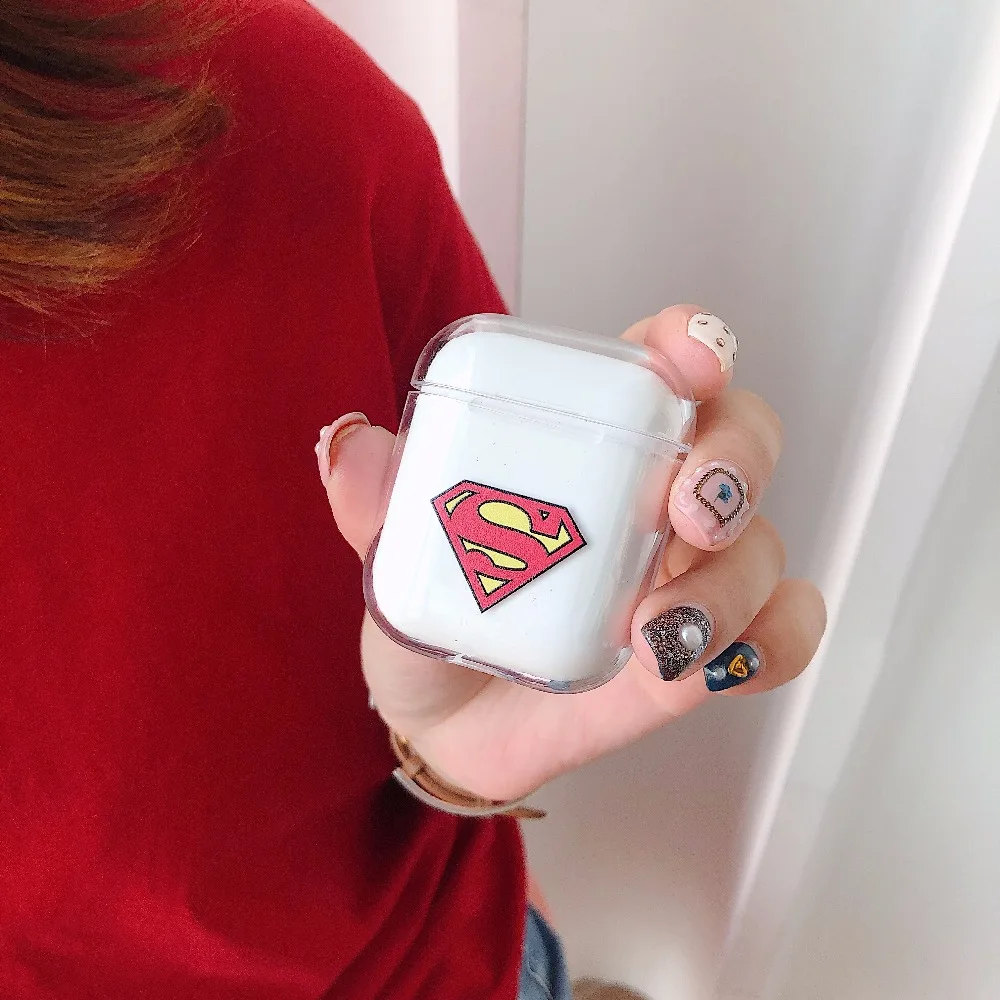 Hard PC Transparent Case Cover for AirPods 1 2 Lovely Cartoon Wireless Earphone Charging Box Cover Bag for Apple AirPods Gifts