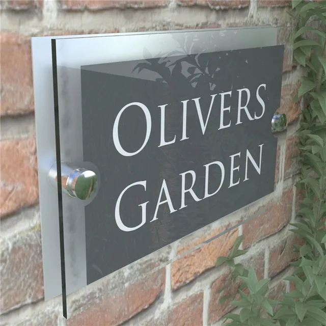 house number plaques glass