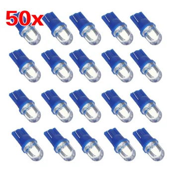 

TOYL 50X T10 168 194 501 W5W Car LED Light Side Dashboard Wedge Light Bulb Blue 12V