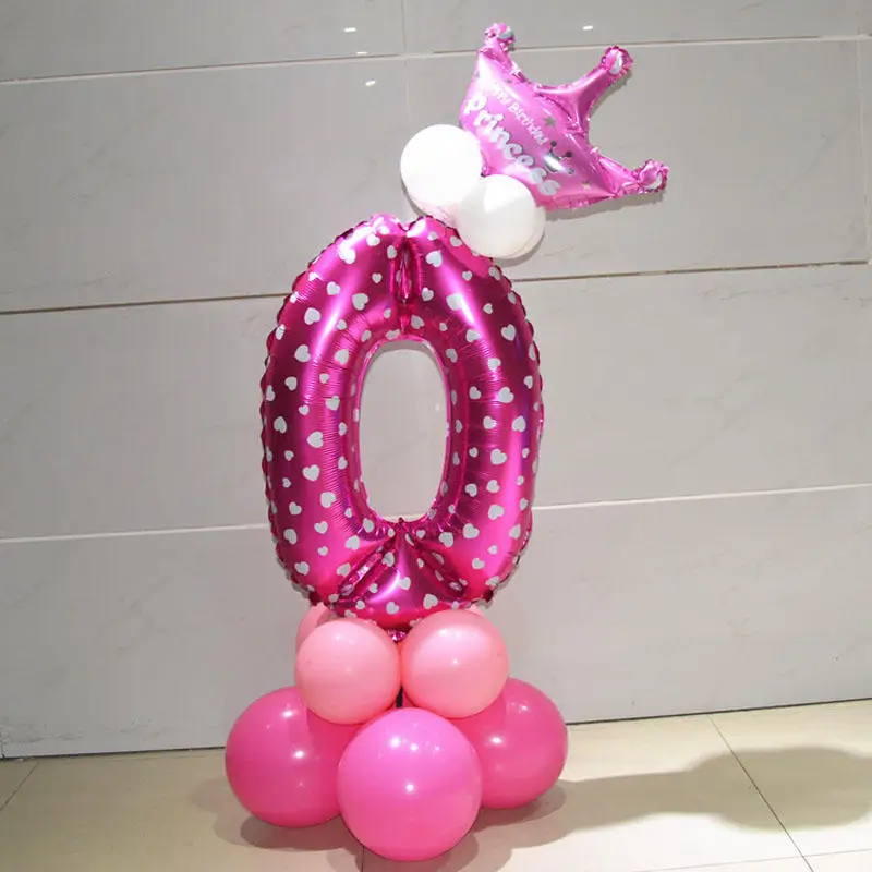 Электронные алюминиевые воздушные шары Vacclo, 32 дюйма, сделай сам, вечерние воздушные шары, голубые, розовые, для дня рождения, свадьбы, вечеринки, украшения, Детские воздушные шары для вечеринки