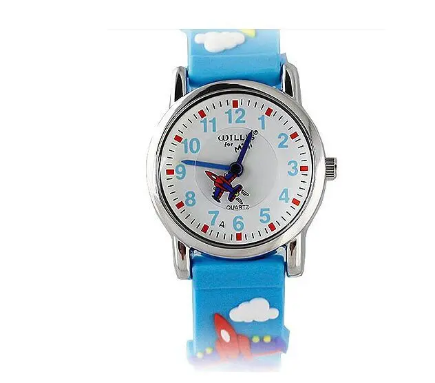 

High quality Brand willis Quartz Wrist Watch Waterproof Kids Watches airplane Silicone Wristwatches For Girls Boys best gift