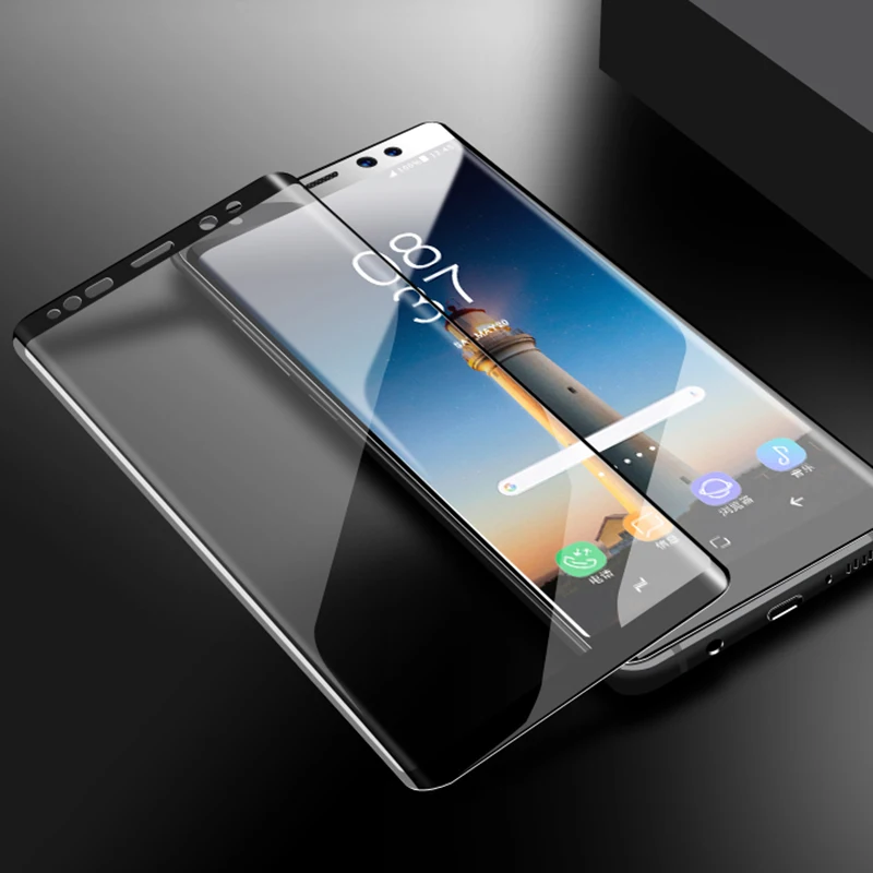

3D Protective glass on for samsung galaxy s8 s9 plus screen protector sheet note 8 9 tremp screenprotector s 8 9 tempered glas