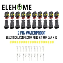 

Hot! 10 Set 2 Pin Way Waterproof Electrical Wire Connector Plug Round car waterproof connector wholesale XF30