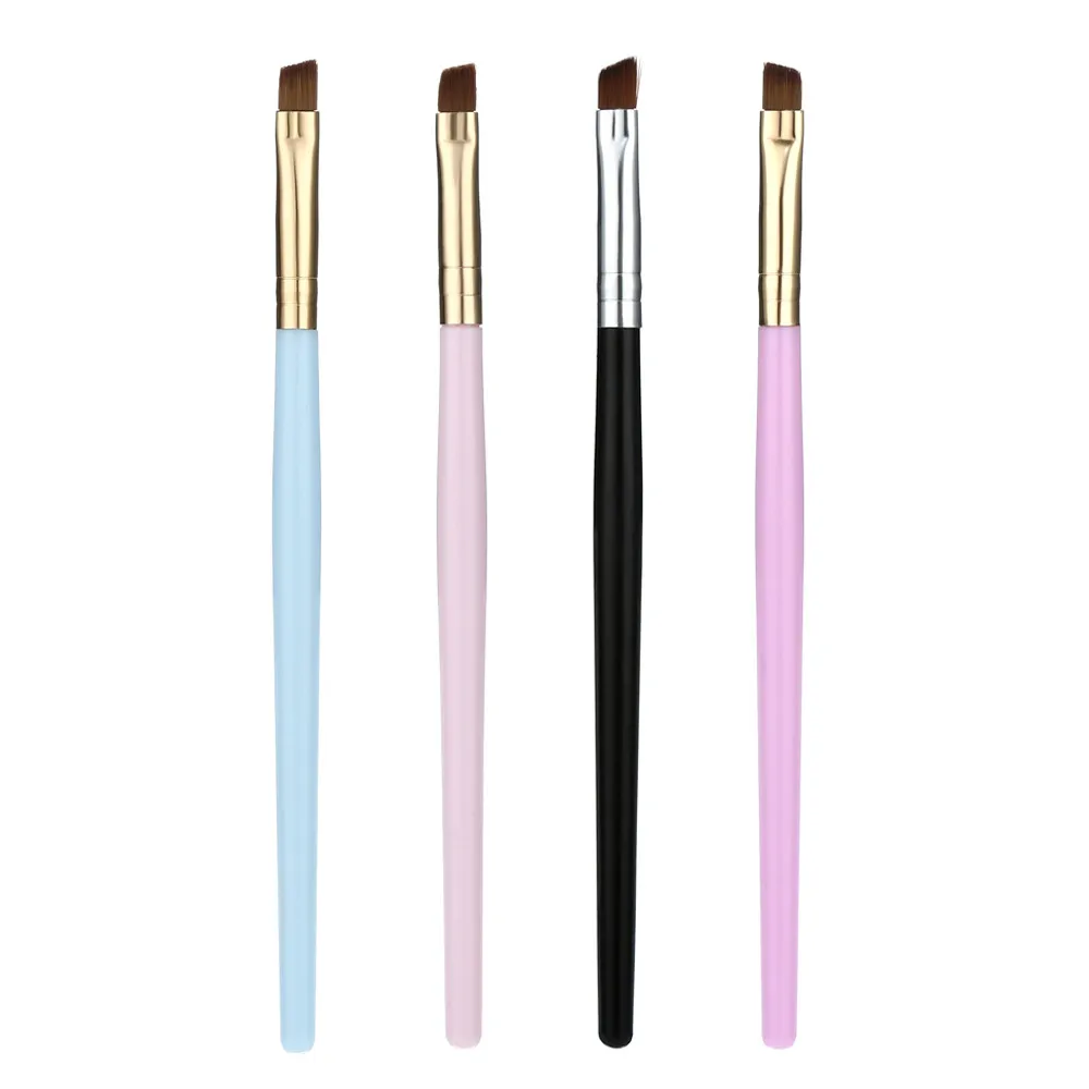

1Pc Synthetic Hair Makeup Brush Powder Eyebrow Flat Angled Brushes Foundation Eyeshadow Eyeliner Lip Cosmetic Oblique Brush #Y