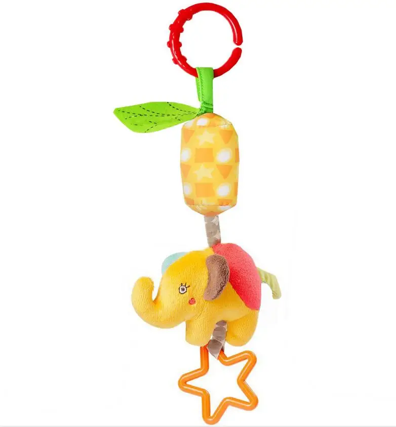 JJOVCE детская погремушка Мультяшные модели животных детская коляска Колокольчик колокольчик подвеска Плюшевые Развивающие игрушки скидка 40 - Цвет: B