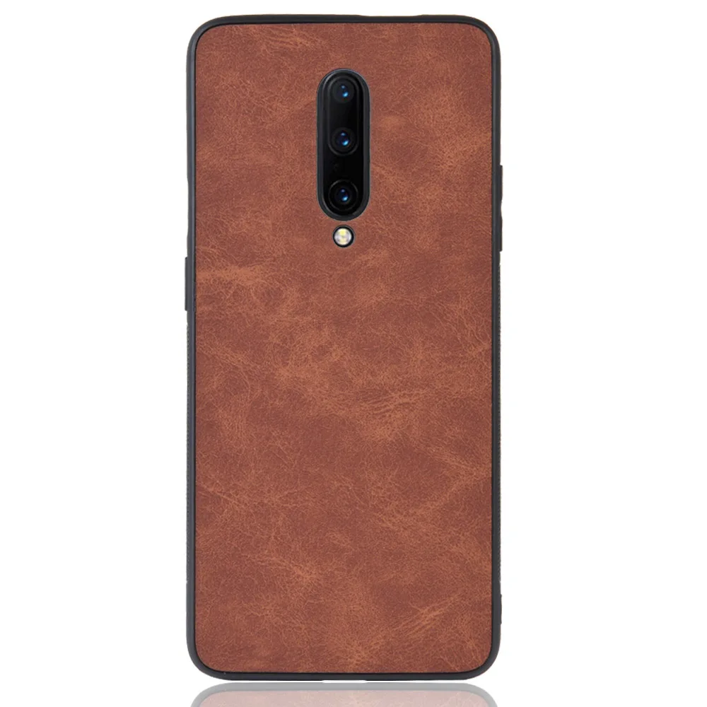 

Luxury PU Leather Phone Case For Oneplus 6T 7 Pro Ultra Light Soft Silicone edge Shockproof Back Cover For Oneplus 6T 7Pro Case