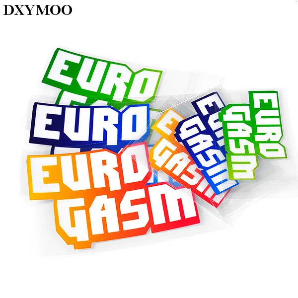 Funny Currency EUROGASM HF Hellalfush Car Stickers Reflective