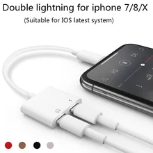 

Fashion Mobile Phone Accessories for IPhone Adapter Cable Adapter Cable Charging Double for Lightning Music for IPhone7 / 8 / X