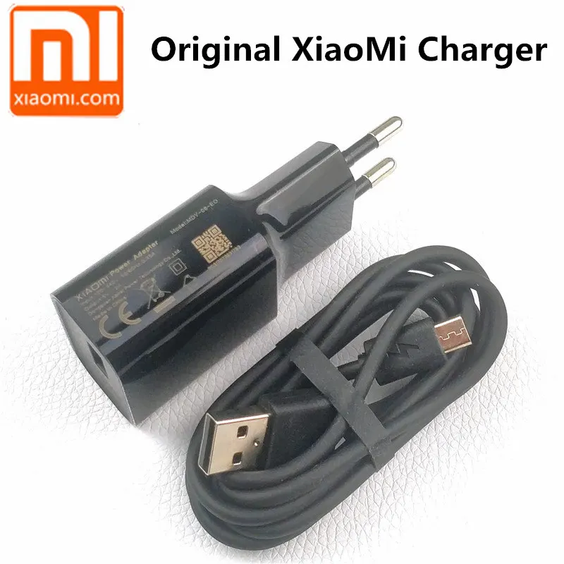 Original EU XIAOMI redmi 6a charger 5V/2a charge usb wall power adapter For redmi 5a 4a 6 4x 5 plus mi note 3 5 6 pro s2 &Cable