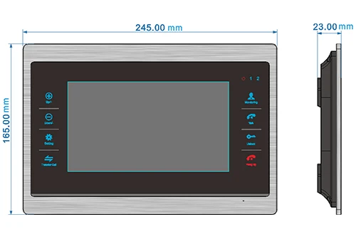 Ysecu 7 дюймов монитор видеодомофоны интерком запись 1 камеры 2 монитора HD 1200TVL непромокаемые камера-обскура дверной звонок камеры 12 В