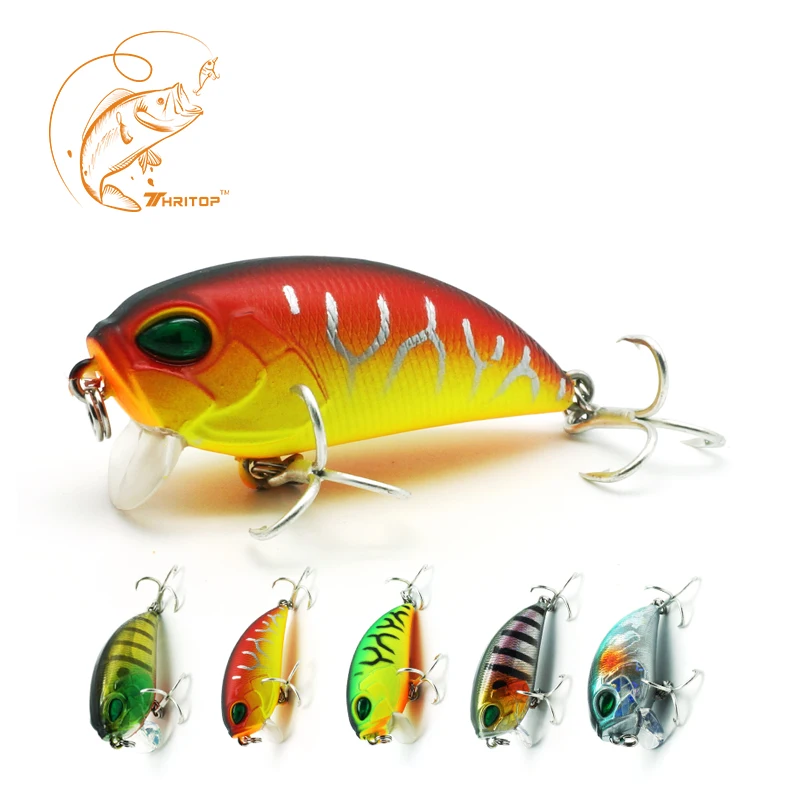 

Thritop Crankbait Fishing Lures Wobblers Artificial Hard Bait 3D Eyes TP067 5cm 7g 5 Various Colors Bassbait Accessories