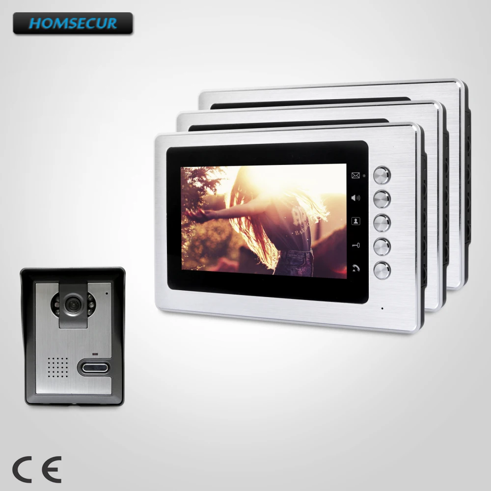 

HOMSECUR 7" Video Door Entry Call System with Intra-monitor Audio Intercom for Apartment XC005+XM705