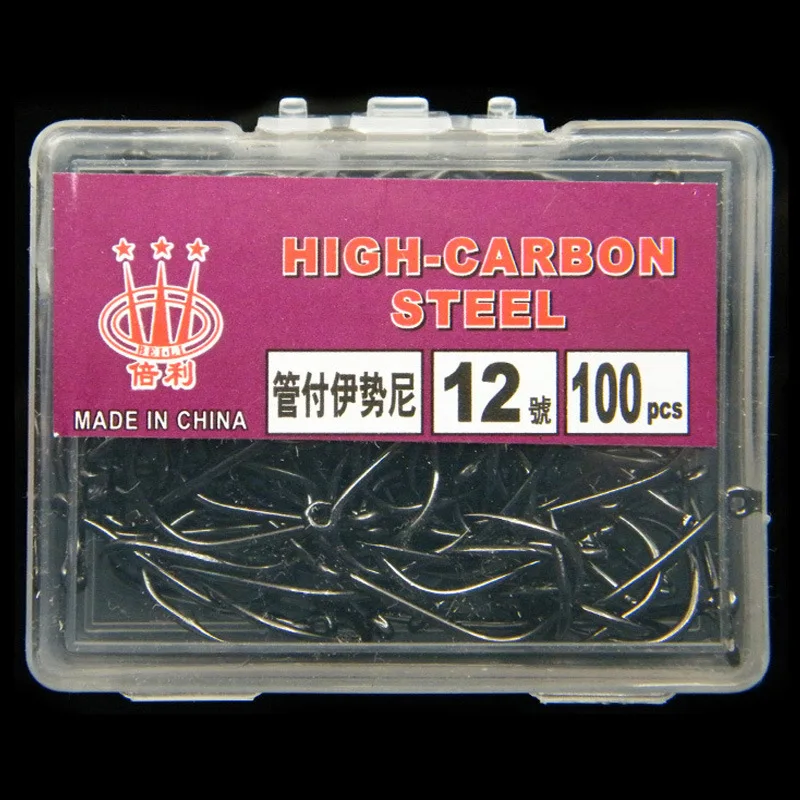 100 Piece / Box of High Carbon Steel Hooks with Hooks Lake Marine Fishing Hooks Efficient Barbed Fishing Hook 100 Piece / Box of High Carbon Steel Hooks with Hooks Lake Marine Fishing Hooks Efficient Barbed Fishing Hook