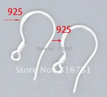 1000pcs 14mm 925 Sterling Silver Polish Hook Coil Ear Earrings(w00399) AA