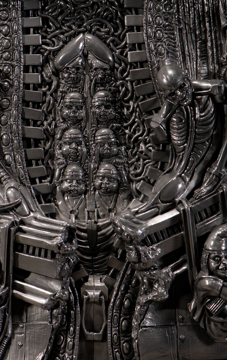 7kg43cm* 37 см H R. Giger коллекция искусства холодного литья алюминия 3D тиснение Декоративная скульптура инопланетянин настенные картины