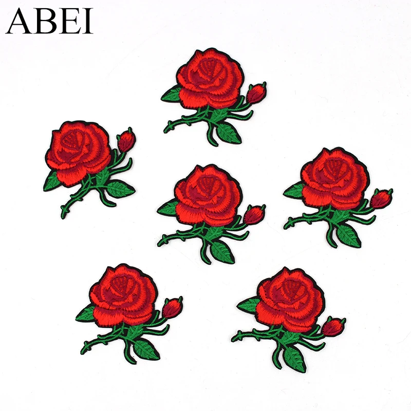 10pcs Iron On Flower Patches for Garments Jeans Coats Decoration DIY