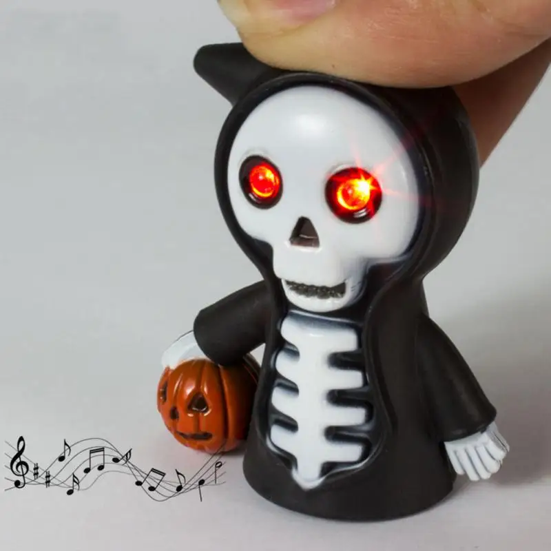 Funny Halloween Pumpkin Death Skull Led Flashlight Action Figure Toys