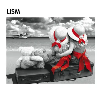 

DIY Painting By Numbers Two Girls paintings Acrylic Painting Modern Picture Home Decor For Living Room decrations 40x50cm