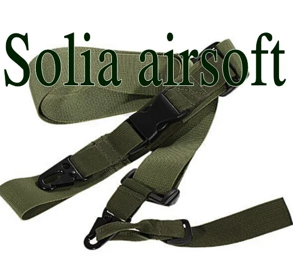 

Tactical 3 Three Point Adjustable Rifle Gun Sling Strap for Airsoft Hunting Olive Drab